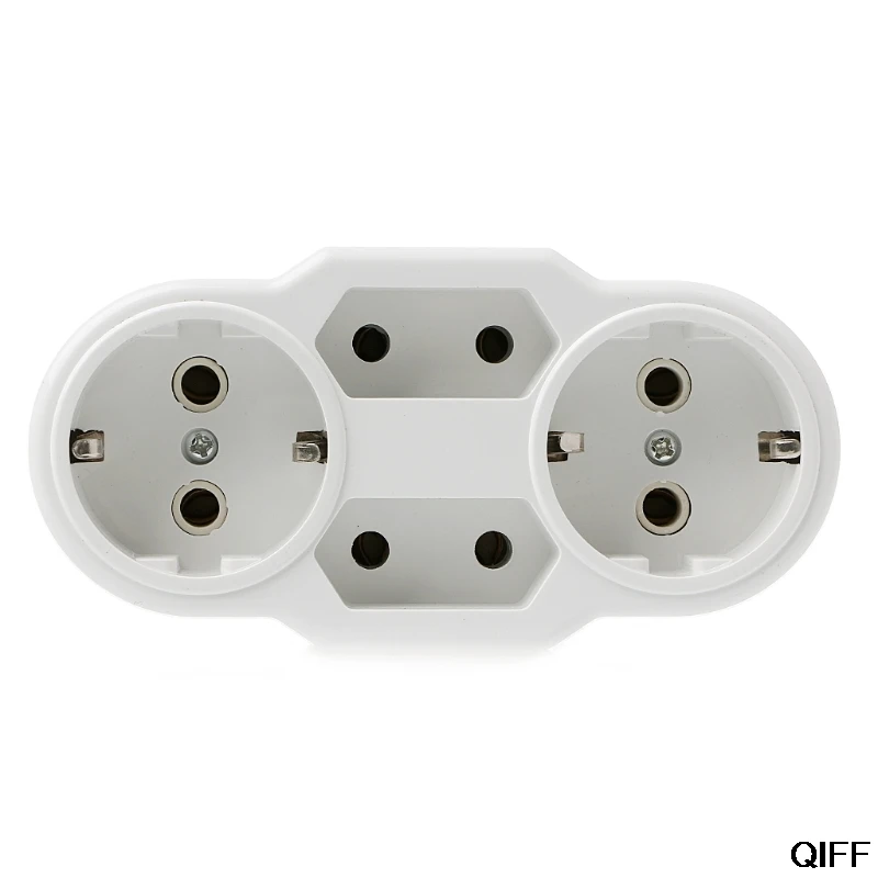 

Drop Ship&Wholesale EU Type Conversion Plug 1 TO 4 Way EU Standard Power Adapter Socket Travel Plugs August 5