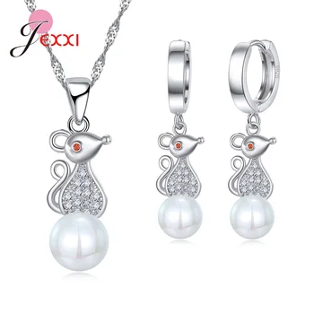 Brand Cute Animal 925 Sterling Silver Jewelry Sets For Women Geometric Pearl Crystal Pendant Necklace Earrings Bijoux
Brand Cute Animal 925 Sterling Silver Jewelry Sets For Women Geometric Pearl Crystal Pendant Necklace Earrings Bijoux