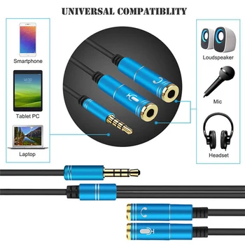 3.5mm Audio Splitter Cable for Computer Jack 3.5mm 1 Male to 2 Female Mic Y Splitter AUX Cable Headset Splitter Adapter 1pc
3.5mm Audio Splitter Cable for Computer Jack 3.5mm 1 Male to 2 Female Mic Y Splitter AUX Cable Headset Splitter Adapter 1pc
