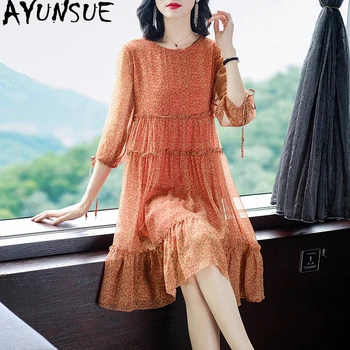 AYUNSUE 2020 Spring Summer Silk Dress Women Beach Floral A Line 100% Real Silk Dresses for Women Boho Vestidos 81120 KJ4369
AYUNSUE 2020 Spring Summer Silk Dress Women Beach Floral A Line 100% Real Silk Dresses for Women Boho Vestidos 81120 KJ4369