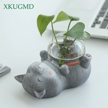 Creative Resin Hydroponic Vase Cute And Adorable Little Fat Cat Decoration Living Room Balcony Home Decorat Ornaments
Creative Resin Hydroponic Vase Cute And Adorable Little Fat Cat Decoration Living Room Balcony Home Decorat Ornaments