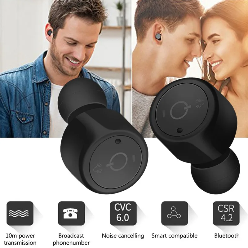 VTIN TOP TWS Wireless Earbuds Double Mini Bluetooth V4.2 Handsfree In Ear Earphones With built-in mic Headset Drop shipping
VTIN TOP TWS Wireless Earbuds Double Mini Bluetooth V4.2 Handsfree In Ear Earphones With built-in mic Headset Drop shipping