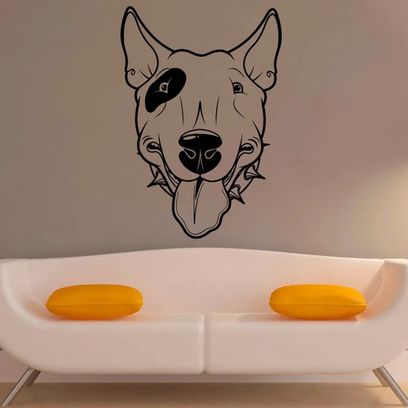 Фото Pitbull Dog Wall Decal Animal Pets Shop Best Friends Vinyl Car Window Stickers Bedroom Man Cave Home Interior Decor Mural Q882 | Дом и сад