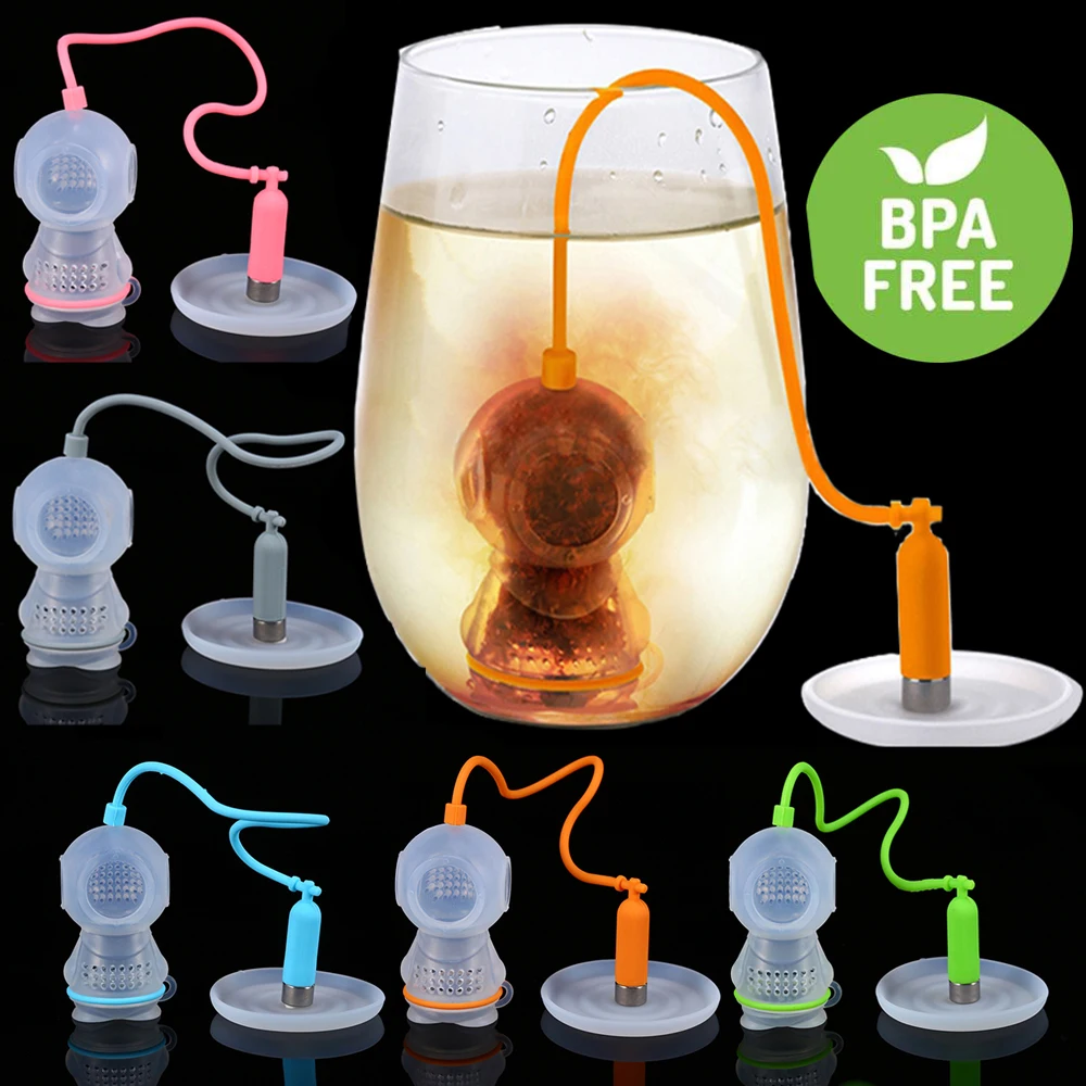 Creative Diver Tea Strainers Useful Mesh Tea Infuser Leaf Strainer Filter Silicone Teabags Tea Diffuser Tea Bag Kitchen Tools
Creative Diver Tea Strainers Useful Mesh Tea Infuser Leaf Strainer Filter Silicone Teabags Tea Diffuser Tea Bag Kitchen Tools