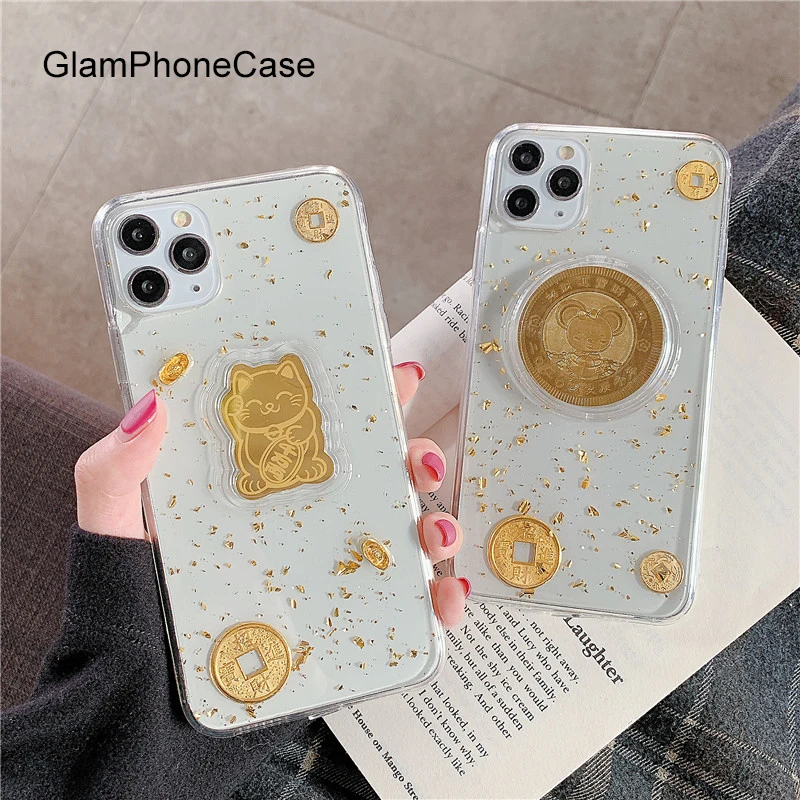 Чехол GlamPhone чехол с изображением счастливой кошки для iPhone11Pro/Max X XS Max XR мягкий