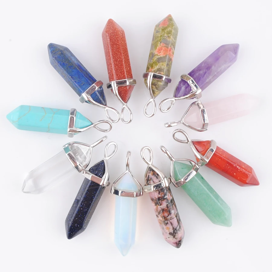 WOJIAER Natural Gem Stones Hexagonal Pointed Reiki Chakra Bead Necklace&Pendant Jewelry 18 Inches PBN303 
WOJIAER Natural Gem Stones Hexagonal Pointed Reiki Chakra Bead Necklace&Pendant Jewelry 18 Inches PBN303