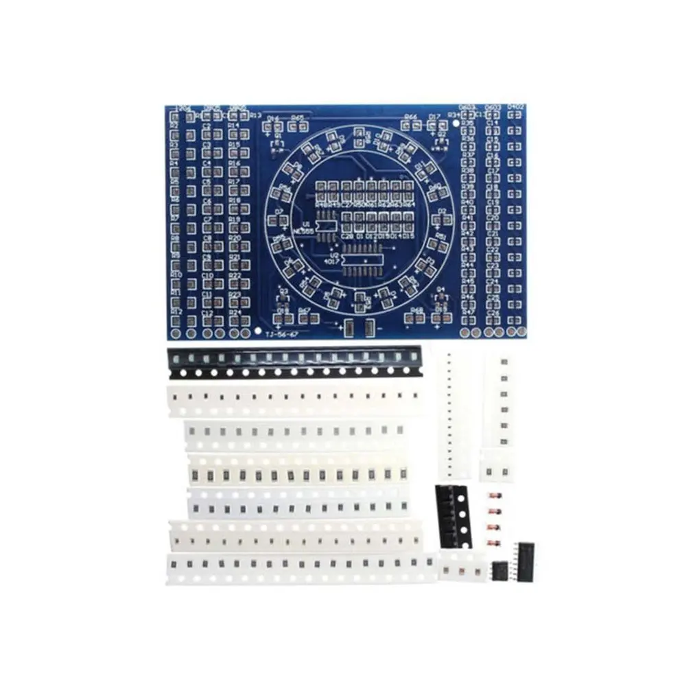 Rotating Flashing LED Components Soldering Practice Board DIY Set Training Suit Skill Training Tool Electronic Circuit Suit
Rotating Flashing LED Components Soldering Practice Board DIY Set Training Suit Skill Training Tool Electronic Circuit Suit