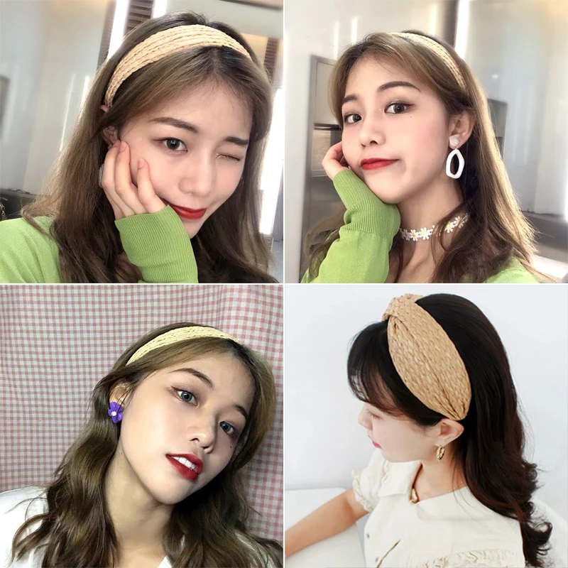 New Women Casual Manual Straw Weaving Knotting Hairbands Hair Holder Hair Bands Turban Headband Elegant Female Hair Accessories
New Women Casual Manual Straw Weaving Knotting Hairbands Hair Holder Hair Bands Turban Headband Elegant Female Hair Accessories