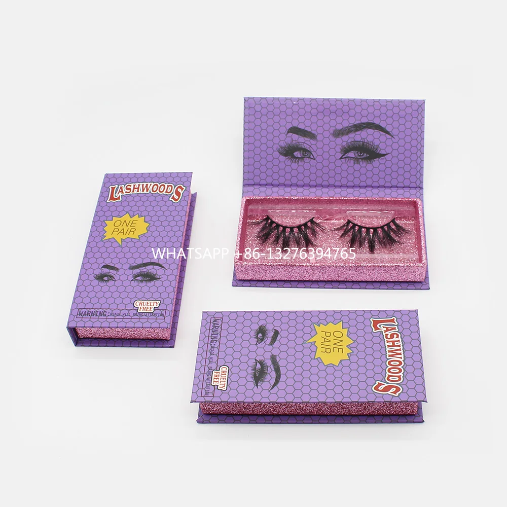 Purple Lashwoods Mink Lash Boxes With Tray Custom Lashbox Packaging With Logo Cruelty Free Dramatic False Lashes Fluffy Strip
Purple Lashwoods Mink Lash Boxes With Tray Custom Lashbox Packaging With Logo Cruelty Free Dramatic False Lashes Fluffy Strip