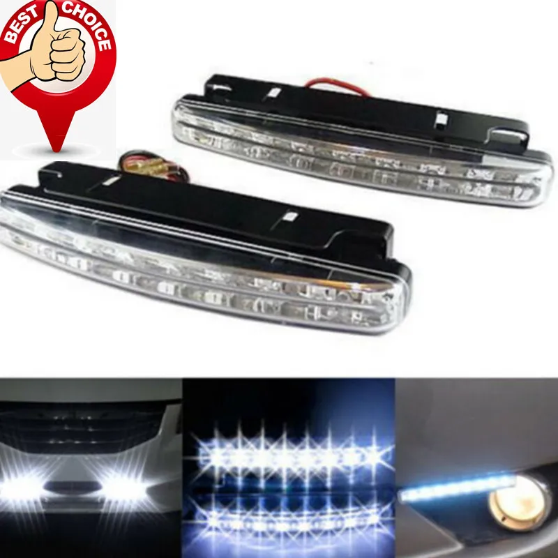 2Pcs auto Running Lights led DRL Fog Light car led light Super Bright Lamp DC 12V Waterproof 8 LEDs Daytime Car-styling
2Pcs auto Running Lights led DRL Fog Light car led light Super Bright Lamp DC 12V Waterproof 8 LEDs Daytime Car-styling