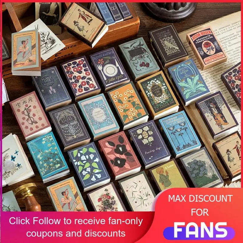 Journamm 200pcs Vintage Double Adhesive Tape Matchbox Memo Pad Retro Stationery Loose Leaf Office Accessory School Supplies
Journamm 200pcs Vintage Double Adhesive Tape Matchbox Memo Pad Retro Stationery Loose Leaf Office Accessory School Supplies