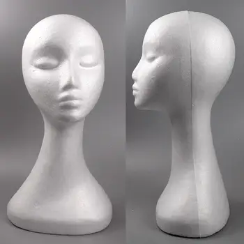 Female Foam Mannequin Manikin Head Model For Wig Hair Glasses Display White Hat Display Stand 
Female Foam Mannequin Manikin Head Model For Wig Hair Glasses Display White Hat Display Stand