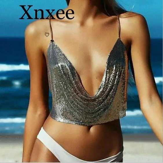 2020 Sunbathing Beach Bar Halter Sexy Backless Sequins Women Crop Tops Halter Summer Cropped Bra Crop Top Strap Party Vest
2020 Sunbathing Beach Bar Halter Sexy Backless Sequins Women Crop Tops Halter Summer Cropped Bra Crop Top Strap Party Vest
