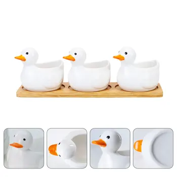 1 Set Sauce Container Ceramic Plate Lovely Cartoon Duck Shaped Dish Seasoning Dish for Kitchen Seasoning Food Salad
1 Set Sauce Container Ceramic Plate Lovely Cartoon Duck Shaped Dish Seasoning Dish for Kitchen Seasoning Food Salad