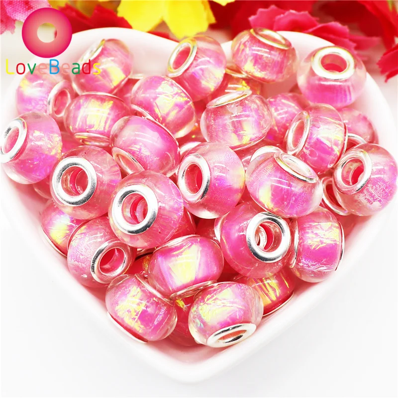 10Pcs Big Hole Round Spacer Resin Color Beads Silver Plated Fit Pandora Charms Bracelet Bangle Women Girls for Jewelry Making
10Pcs Big Hole Round Spacer Resin Color Beads Silver Plated Fit Pandora Charms Bracelet Bangle Women Girls for Jewelry Making