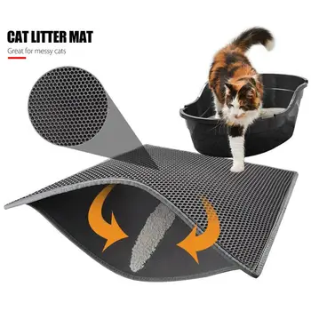 Waterproof Dog Cats Litter Trapper Cat Litter Mat Durable Creative Double Layer Pet Supplies Feeding Mats EVA Black/Grey
Waterproof Dog Cats Litter Trapper Cat Litter Mat Durable Creative Double Layer Pet Supplies Feeding Mats EVA Black/Grey