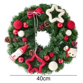 40 CM Doll Christmas Wreath PVC Marerial Wicker Felt Ball Door Hanging GarlandWindow Christmas Decorations
40 CM Doll Christmas Wreath PVC Marerial Wicker Felt Ball Door Hanging GarlandWindow Christmas Decorations