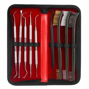 9pcs/Set Gun Cleaning Kit Set 3 Brass Steel Nylon Brush + 6 Stainless Steel Nylon Pick Tactical Rifle Pistol Gun Cleaning Tool
9pcs/Set Gun Cleaning Kit Set 3 Brass Steel Nylon Brush + 6 Stainless Steel Nylon Pick Tactical Rifle Pistol Gun Cleaning Tool