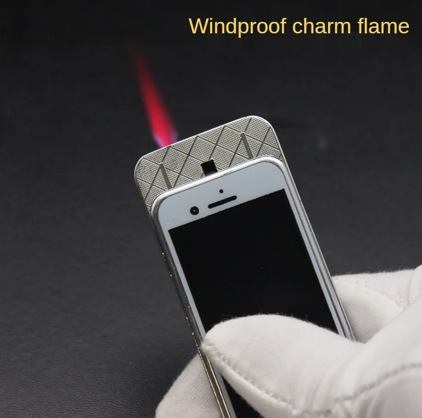 Butane Gas Windproof Pink Flame Lighter Metal Body Personality Mobile Phone Shape Turbine Torch Cigarette Lighter Small Gift
Butane Gas Windproof Pink Flame Lighter Metal Body Personality Mobile Phone Shape Turbine Torch Cigarette Lighter Small Gift