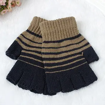 Mens Winter Knit Half Finger Gloves Contrast Color Stripes Jacquard Elastic Fingerless Mittens for Texting Driving Casual Wear
Mens Winter Knit Half Finger Gloves Contrast Color Stripes Jacquard Elastic Fingerless Mittens for Texting Driving Casual Wear