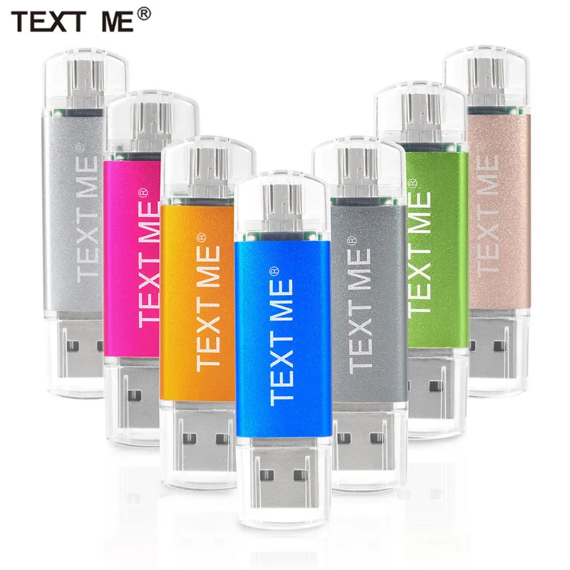 TEXT ME Multifunctional USB Flash Drive otg 2.0 pendrive 64gb cle usb color stick 32gb 16gb 8gb 4g Pen Drive for phone
TEXT ME Multifunctional USB Flash Drive otg 2.0 pendrive 64gb cle usb color stick 32gb 16gb 8gb 4g Pen Drive for phone