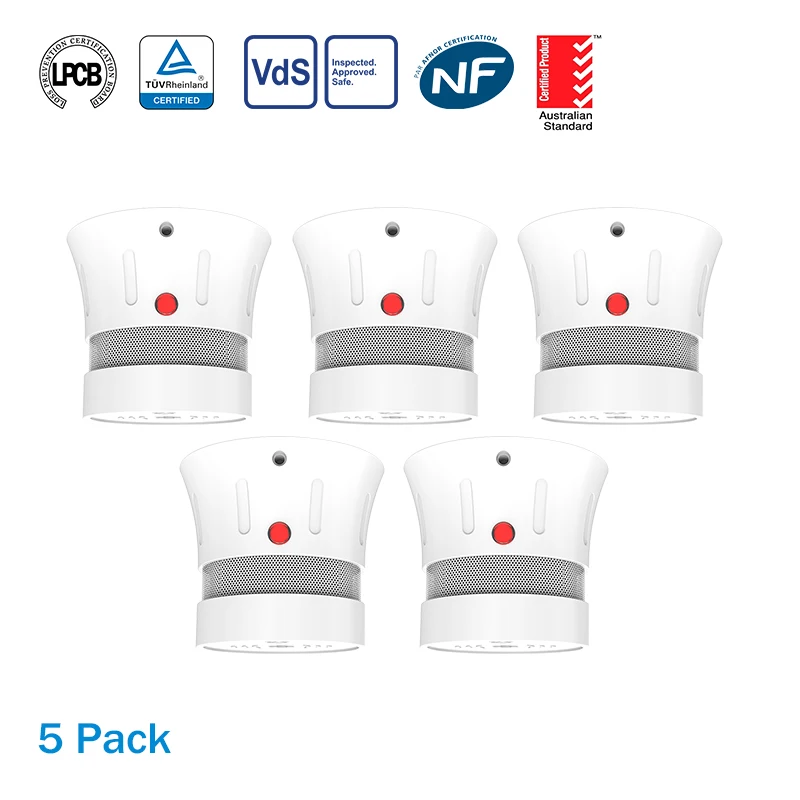 CPVan FSD001 5pcs Smoke Detector sensor smoke alarm EN14604 CE Certified Independent Photoelectric Smoke Alarm Sensor rookmelder 
CPVan FSD001 5pcs Smoke Detector sensor smoke alarm EN14604 CE Certified Independent Photoelectric Smoke Alarm Sensor rookmelder
