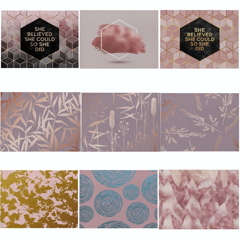 Cotton Linen Placemat Golden Pink Geometric Pattern Dining Table Mat Disc Pads Bowl Pad Coasters Table Cloth Pad Slip-resistant
Cotton Linen Placemat Golden Pink Geometric Pattern Dining Table Mat Disc Pads Bowl Pad Coasters Table Cloth Pad Slip-resistant