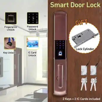 Slip Cover Security Electronic Digital Smart Door Fingerprint Lock APP+Touch Password+Key+Card+Fingerprint Door Lock Hotel
Slip Cover Security Electronic Digital Smart Door Fingerprint Lock APP+Touch Password+Key+Card+Fingerprint Door Lock Hotel