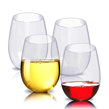 4 Pcs Stemless Transparent Wine Glass Set Plastic Wine Drink Cup Water Cup BJStore
4 Pcs Stemless Transparent Wine Glass Set Plastic Wine Drink Cup Water Cup BJStore