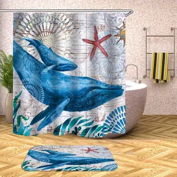 Shower Curtain Undersea World Whale Turtle Waterproof Bath Curtains For Bathroom Bathtub Bathing Cover Large Wide 12pcs Hooks
Shower Curtain Undersea World Whale Turtle Waterproof Bath Curtains For Bathroom Bathtub Bathing Cover Large Wide 12pcs Hooks