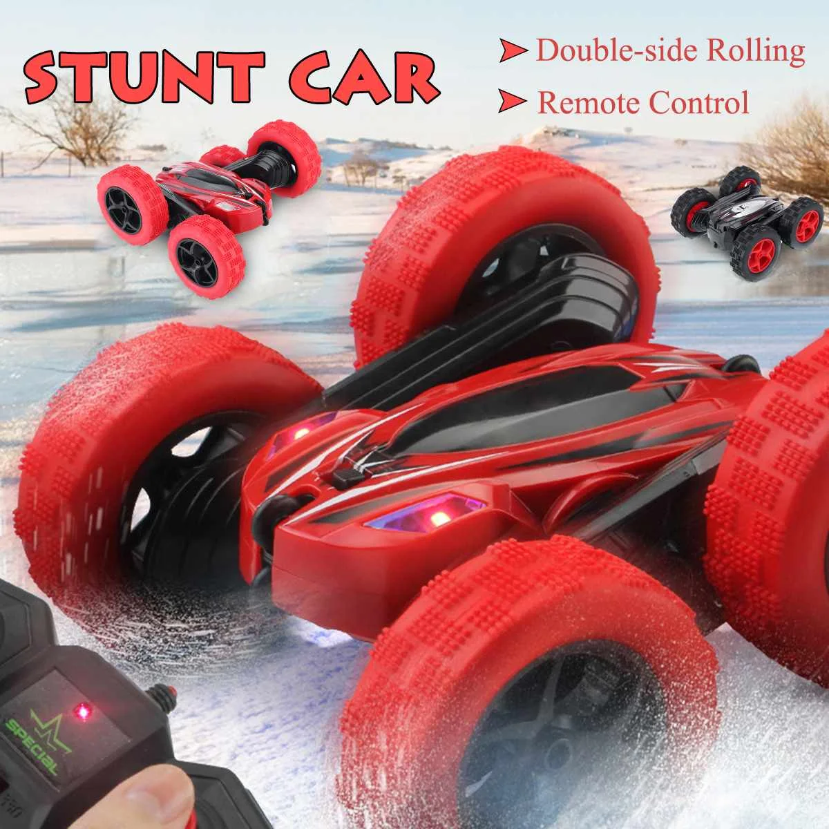 RC Flip Stunt Car 2.4G Remote Control Car Double-side Rolling 360 Degrees Rotating with Light 1:24 Modeling Toys for Kids
RC Flip Stunt Car 2.4G Remote Control Car Double-side Rolling 360 Degrees Rotating with Light 1:24 Modeling Toys for Kids