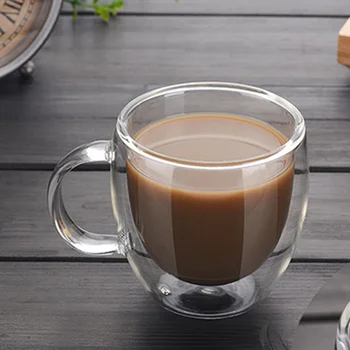 200ML Double-layer Glass Coffee Cup with Hand-held Tea Set Mug Beer Drink Milk Heat-resistant Cup Creative Transparent Glassware
200ML Double-layer Glass Coffee Cup with Hand-held Tea Set Mug Beer Drink Milk Heat-resistant Cup Creative Transparent Glassware