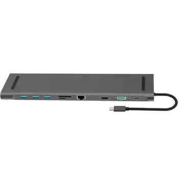 Suitable For Phone Laptop 10 In 1 USB Hub Practical Type C USB3.0 RJ45 Dock Station Portable 10 In 1 USB Hub HDMI Adapter
Suitable For Phone Laptop 10 In 1 USB Hub Practical Type C USB3.0 RJ45 Dock Station Portable 10 In 1 USB Hub HDMI Adapter