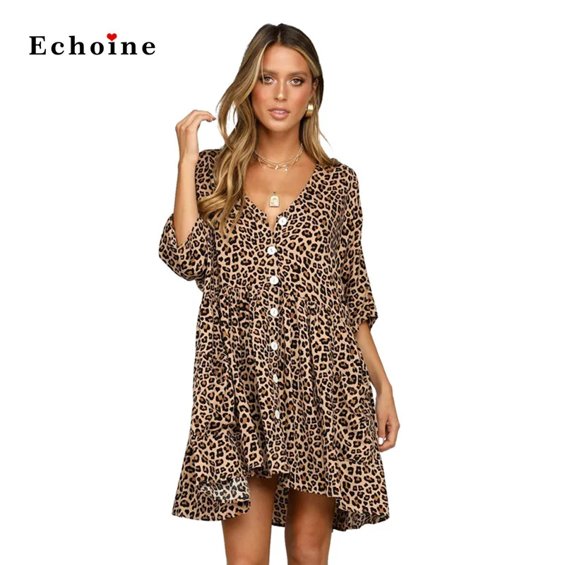 Sexy Swing Dress Women V-Neck Button Pocket Leopard Print Half Sleeve Street Chic Lady Charm Vestido Party Evening Woman Clothes
Sexy Swing Dress Women V-Neck Button Pocket Leopard Print Half Sleeve Street Chic Lady Charm Vestido Party Evening Woman Clothes