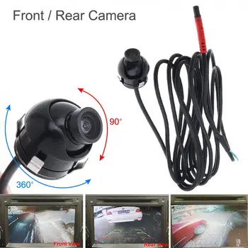 Mini CCD Night Vision 360 Degree Car Rear Front Side View Backup Camera With Mirror Image Conversion Lines
