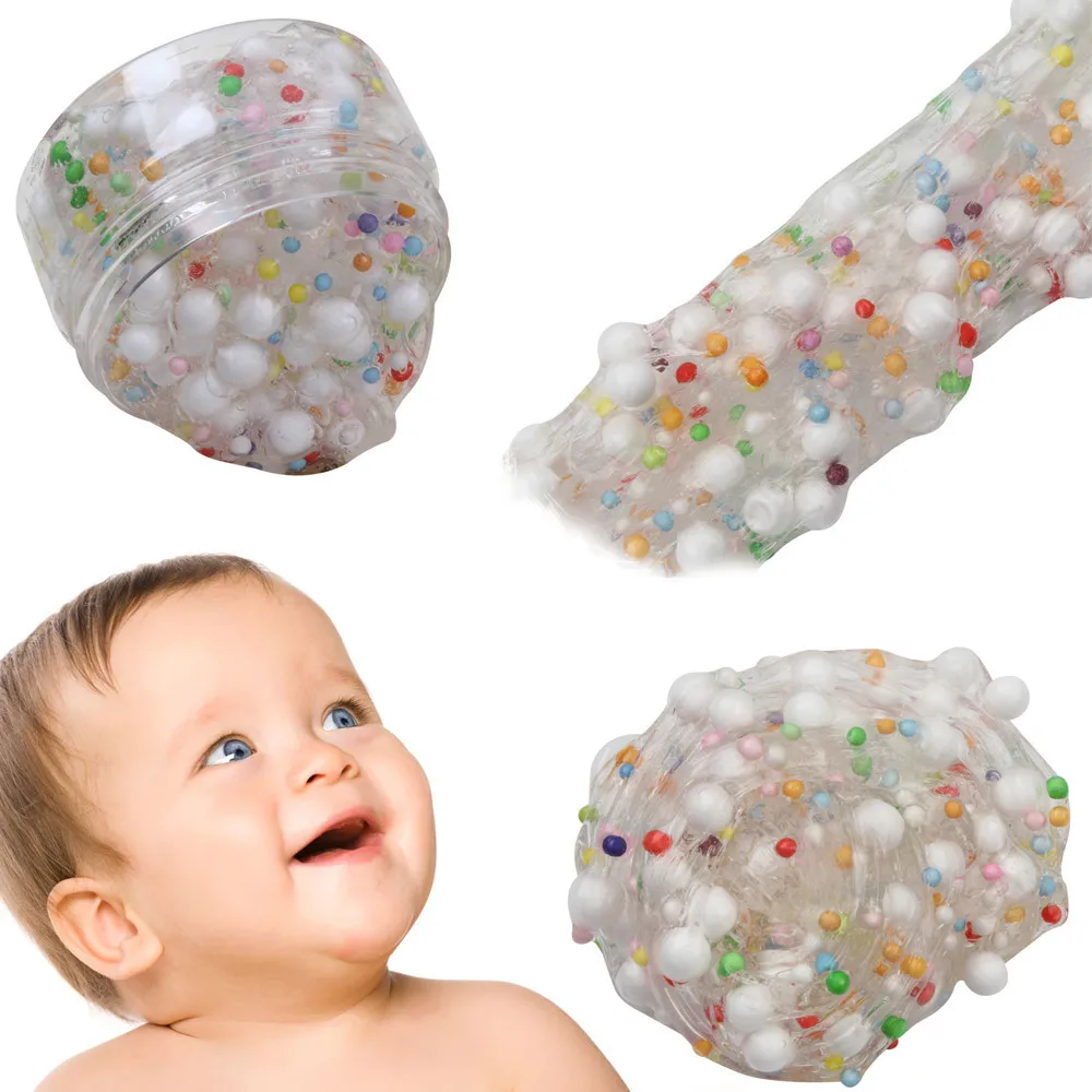 Beautiful Foam ball Cloud Slime Antistress Gadgets Stress Relief Kids Clay Toys Unzip Anti-stress Gift cute slime charms #B