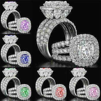 S925 Silver Color Diamond Rings Women Square Classic Gemstone Jewelry Wedding Anillos Bizuteria Topaz Sterling Silver Ring
S925 Silver Color Diamond Rings Women Square Classic Gemstone Jewelry Wedding Anillos Bizuteria Topaz Sterling Silver Ring
