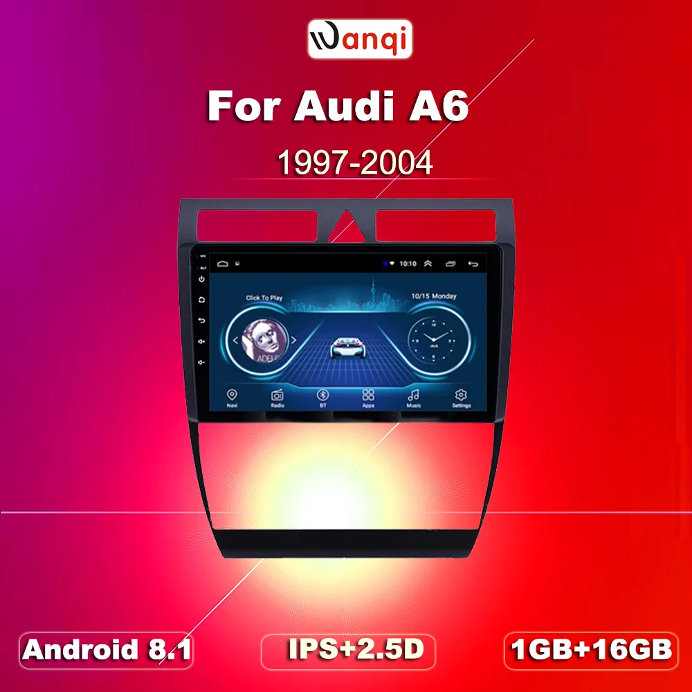 Автомобильный радиоприемник с 9 "Android 8.1GPS навигатор для Audi A6 S6 RS6 1997-2004 WIFI HD