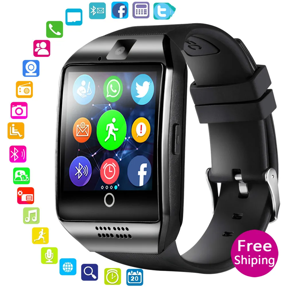 Fashion 2020 Smart Watch With Camera, Q18 Bluetooth Smartwatch SIM TF Card Slot Fitness Activity Tracker Sport Watch For Android
Fashion 2020 Smart Watch With Camera, Q18 Bluetooth Smartwatch SIM TF Card Slot Fitness Activity Tracker Sport Watch For Android