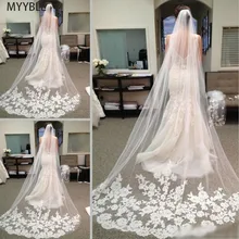 MYYBLE Long Bridal Veil with Comb Lace Appliqued Edge Tulle Bride Veil One Layer Wedding Accessories Wholesale Custom Cheap
MYYBLE Long Bridal Veil with Comb Lace Appliqued Edge Tulle Bride Veil One Layer Wedding Accessories Wholesale Custom Cheap