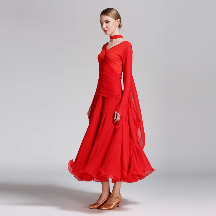 Waltz Ballroom Competition Dress Women Dance Standard Performance Stage Costume Evening Gowns Concert Outfits V Neck Big Swing
Waltz Ballroom Competition Dress Women Dance Standard Performance Stage Costume Evening Gowns Concert Outfits V Neck Big Swing