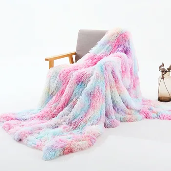 New Long hair plush fleece blanket colorful tie-dyed blankets blue coffee throw bed duvet cover decor home textile 160*200cm
New Long hair plush fleece blanket colorful tie-dyed blankets blue coffee throw bed duvet cover decor home textile 160*200cm