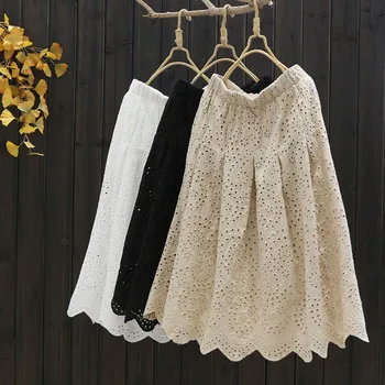Plus Size Cotton Vintage Art Long Skirt Women Korean Sweet Elastic High Waist Embroidery Loose Casual Midi Skirts Summer Spring
Plus Size Cotton Vintage Art Long Skirt Women Korean Sweet Elastic High Waist Embroidery Loose Casual Midi Skirts Summer Spring