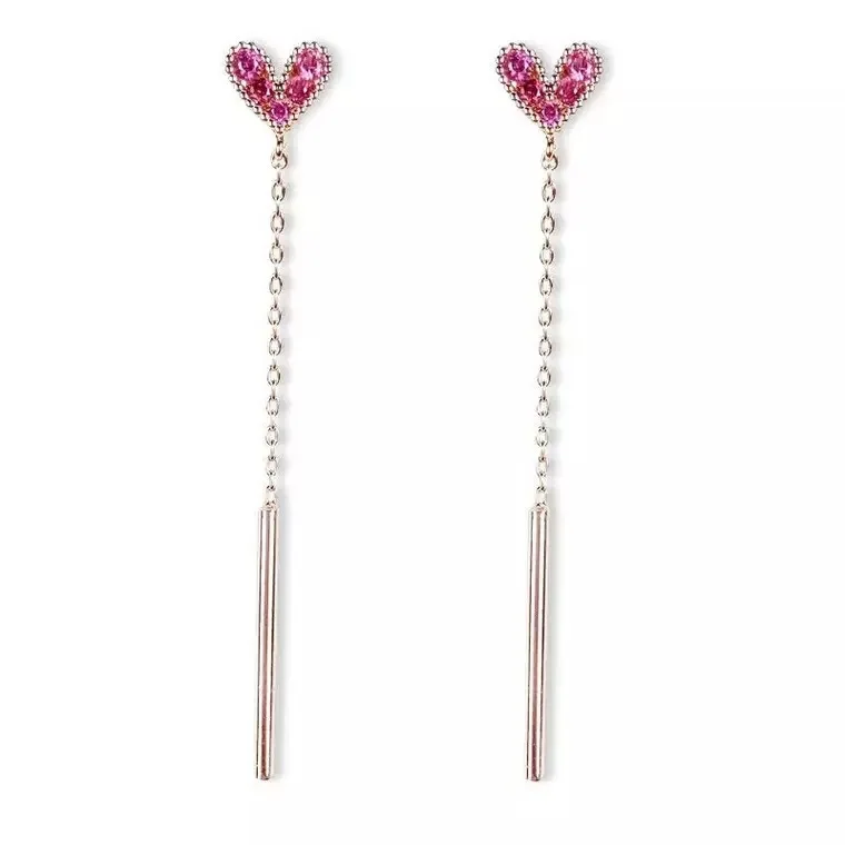 FXM 925 Pure silver needle earring kindheart Meihong. Rosegold. Ear wires temperament Small ear pendant earnail female
FXM 925 Pure silver needle earring kindheart Meihong. Rosegold. Ear wires temperament Small ear pendant earnail female