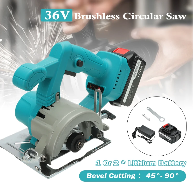 

5800RPM Electric Circular Saw 90° to 45° Adjustable Power Tools Multifunction Cutting Machine For Makita 18V Battery 110mm