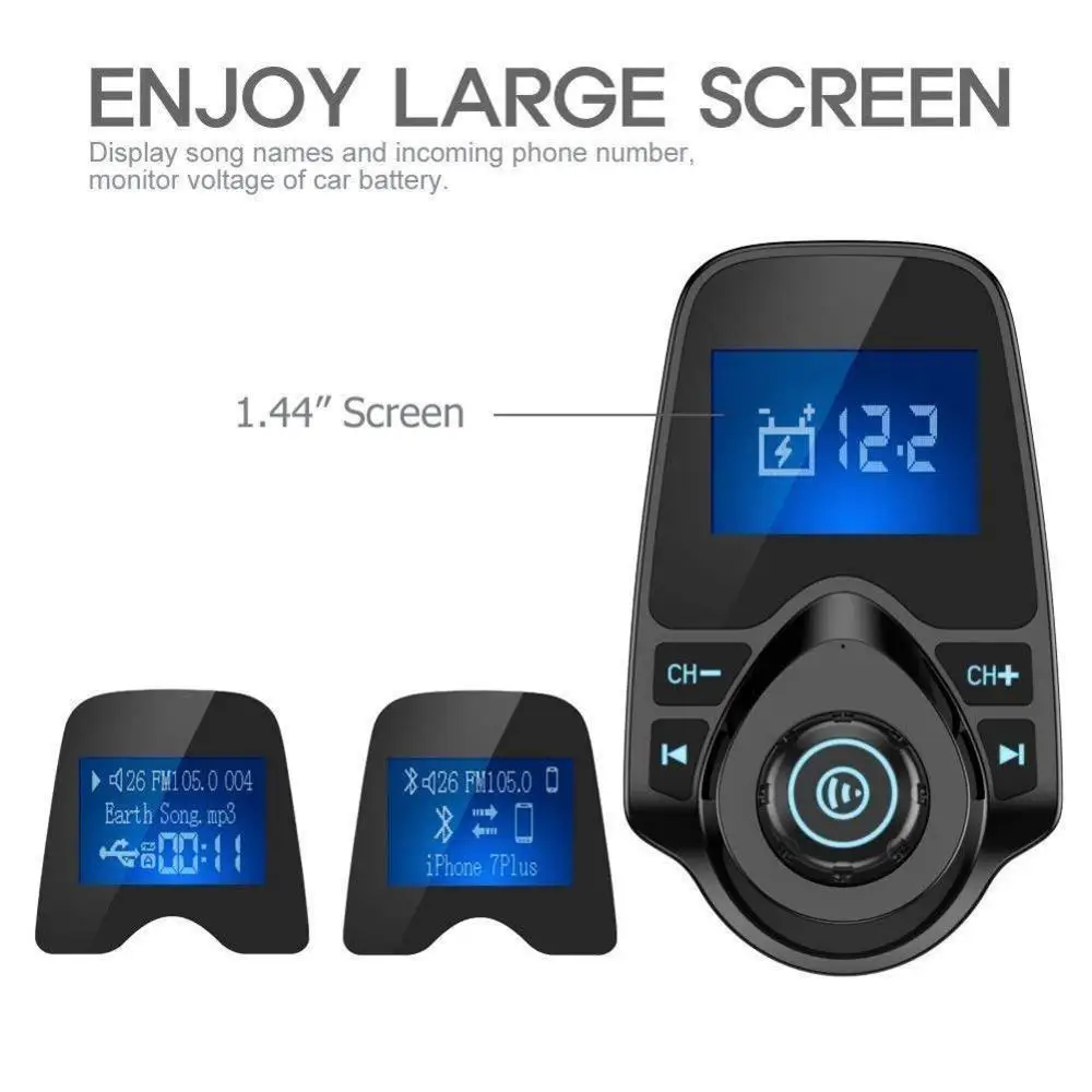 Bluetooth Car MP3 MP4 Transmitter Wireless In-Car Bluetooth FM Transmitter Radio Adapter Hands-free Talking Car Kit For iPhone
Bluetooth Car MP3 MP4 Transmitter Wireless In-Car Bluetooth FM Transmitter Radio Adapter Hands-free Talking Car Kit For iPhone