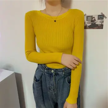 Autumn 2020 New Korean Women's Fashion Elastic Slim Sweaters O-Neck Pullovers Woman Long Sleeve Knitted Basic Bottoming Tops
Autumn 2020 New Korean Women's Fashion Elastic Slim Sweaters O-Neck Pullovers Woman Long Sleeve Knitted Basic Bottoming Tops