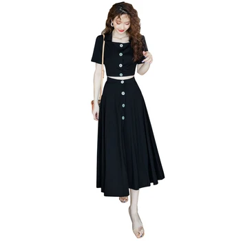 S-2XL Oversized Streetwear Modis Casual 2 Piece Set for Ladies Singer Breasted Short Blouse and Split Black Skirt Women Suit Set
S-2XL Oversized Streetwear Modis Casual 2 Piece Set for Ladies Singer Breasted Short Blouse and Split Black Skirt Women Suit Set