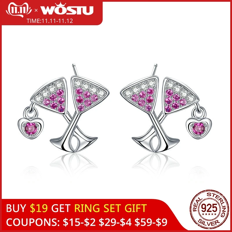 WOSTU 925 Sterling Silver Wedlock Wine Cup Drop Earrings Clear Zircon Heart Dangle Earrings For Women Silver 925 Jewelry CQE571
WOSTU 925 Sterling Silver Wedlock Wine Cup Drop Earrings Clear Zircon Heart Dangle Earrings For Women Silver 925 Jewelry CQE571