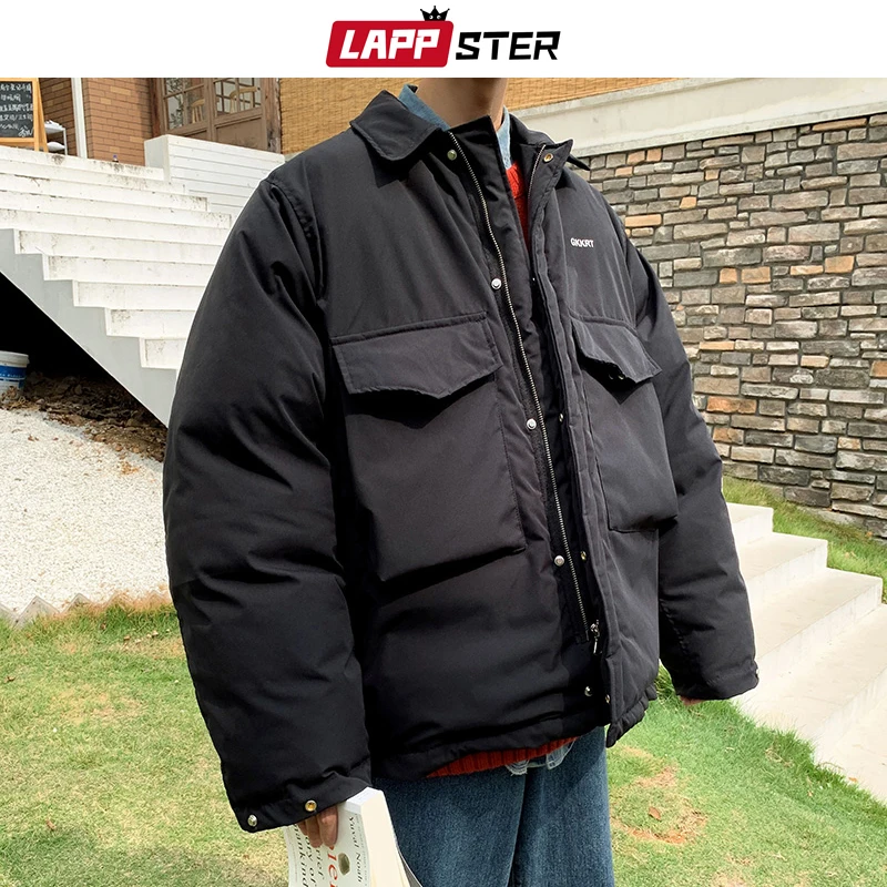 LAPPSTER Men Streetwear Winter Jacket Parka 2019 Oversize Hip Hop Parka Korean Fashions Thick Harajuku Bubble Coat Windbreaker 
LAPPSTER Men Streetwear Winter Jacket Parka 2019 Oversize Hip Hop Parka Korean Fashions Thick Harajuku Bubble Coat Windbreaker
